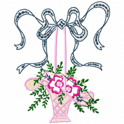 Vase For Flowers Embroidery Design 7